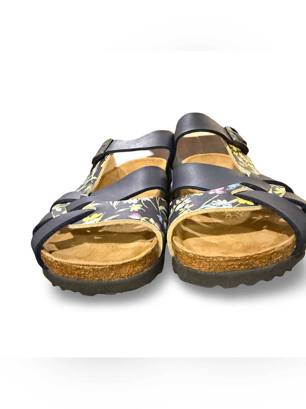 NWOT Birkenstock Papillio Pisa Floral Sandals Navy Strappy Comfort Size 42 (11) - Picture 4 of 9